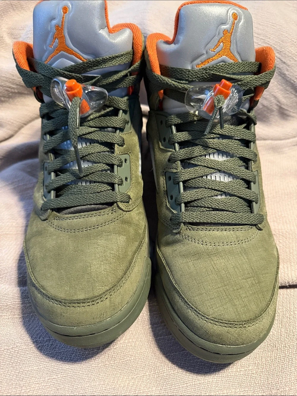 ⁠Air Jordan 5 Retro Olive Size Size 9 Army Green Bright Citrus No Box⁠